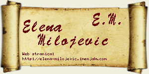 Elena Milojević vizit kartica